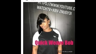 Quick Weave Razor Cut BoB with Layered Bang Saga Remy Hair @hairstylesbyshanequa