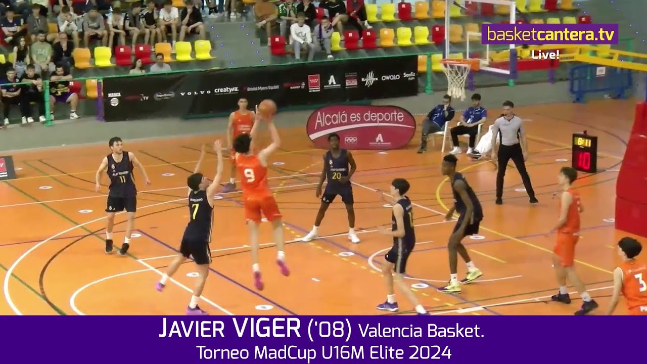 JAVIER VIGER ('08) Valencia Basket. Torneo U16M Elite de MadCup 2024 #BasketCantera.TV