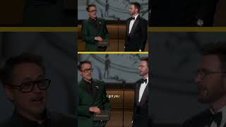 Download lagu Chris Evans & Robert Downey Jr. Have AVENGERS Reunion at the Oscars mp3