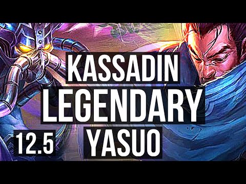 KASSADIN vs YASUO (MID) | Rank 2 Kassadin, 9 solo kills, Legendary, 23/4/5 | TR Challenger | 12.5