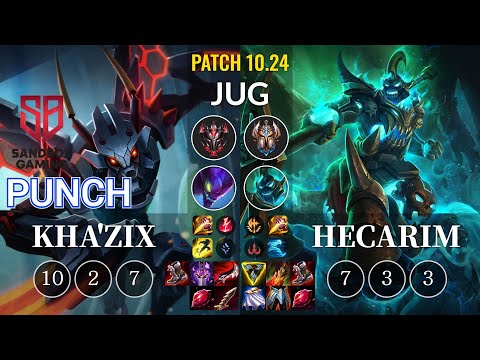 SB Punch Kha'Zix vs Hecarim Jungle - KR Patch 10.24