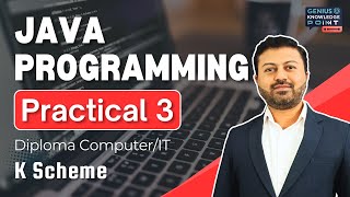 Java If, Switch, For, While, Do While & Operators | Diploma Semester 4 Practical No. 3 (K Scheme)