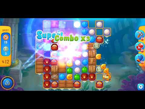 Fishdom. 8457 level no boosters and diamonds. 16 moves