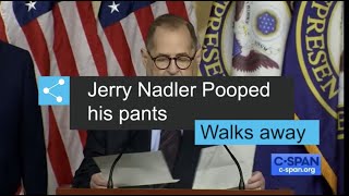 Jerry Nadler Pooped his pants walks off stage