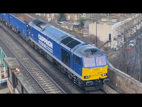 Freight Train - Class 60 60028 in Cappagh / DC Rail Freight Blue