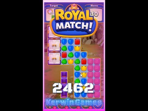 Royal Match Level 2462 - No Boosters Gameplay