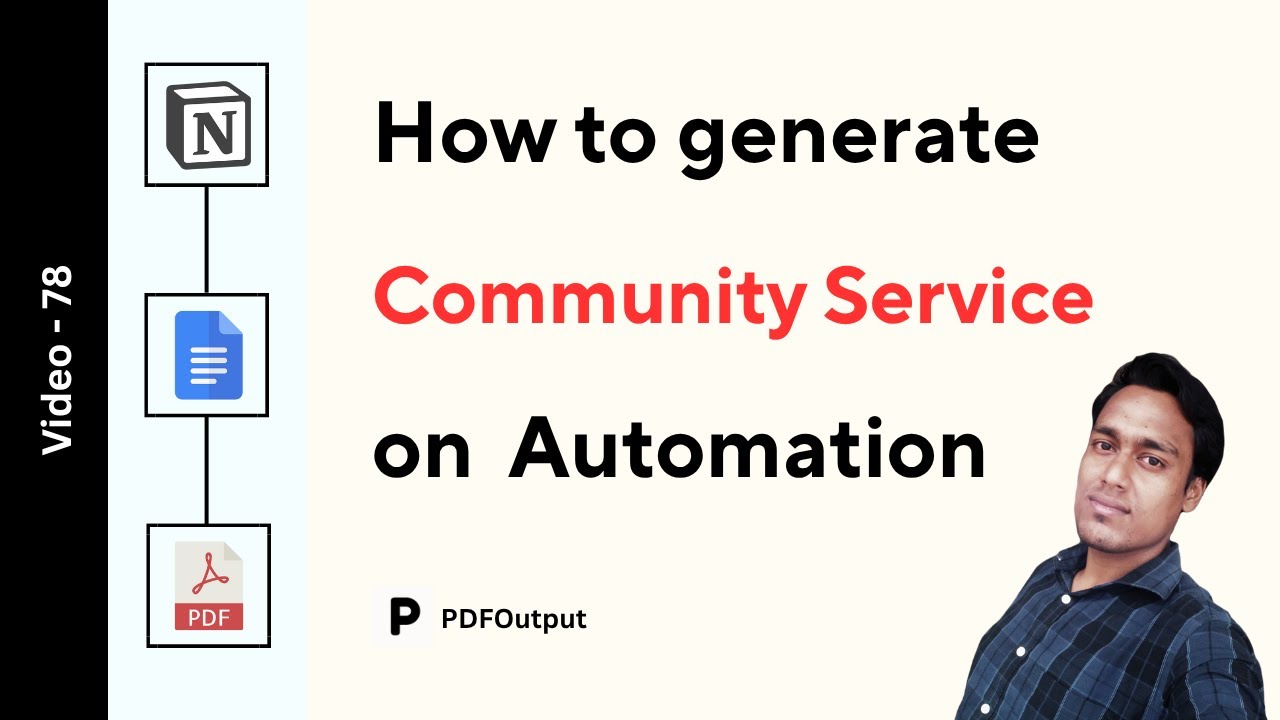 Community Service Form PDF (How to create community service PDFs on automation in Notion)