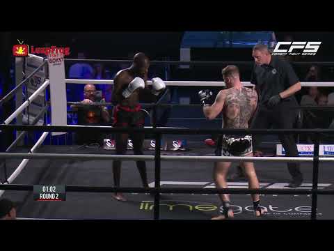 Josh Grunsell Vs Kefentse Kassa   72 5kg C Class Muay Thai Fight   Combat Fight Series London