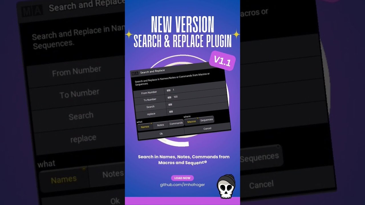 GMA3 Search and Replace Plugin Version 1.1