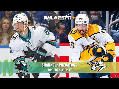 Sharks vs. Predators on ESPN+ | Tonight at 8:30pm ET