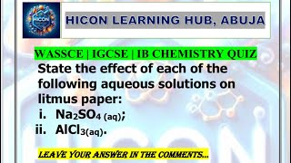 WASSCE | IGCSE | IB Chemistry Hack: Na₂SO₄ Vs. AlCl₃ Hydrolysis 