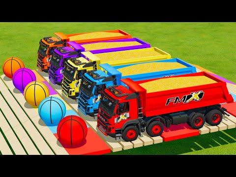 LOAD CORN & TRANSPORTING WITH VOLVO & MAN TRUCKS - Farming Simulator 22