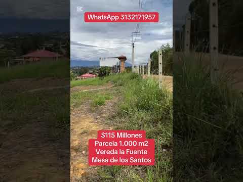 Parcela en venta mesa de los Santos Santander Colombia