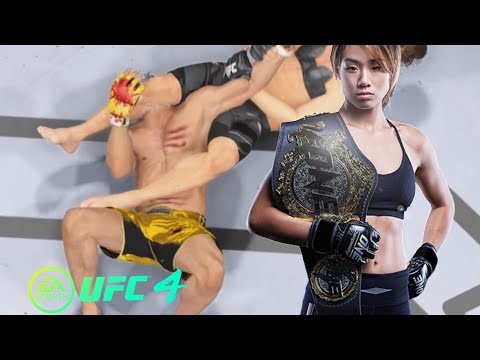 UFC4 | Old Bruce Lee vs Angela Lee(Hardest Ai)