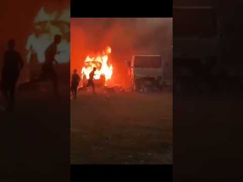 Fogos de artifício explodem dentro de carro após Réveillon em Roraima