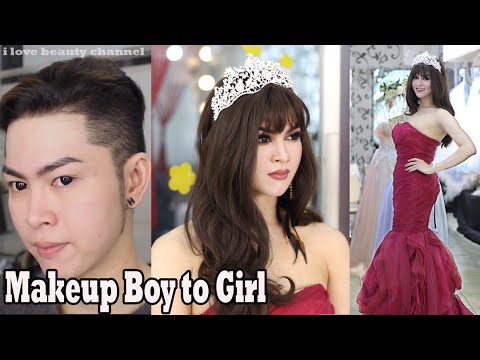 Miss Universe inspired Makeup transformation boy to...