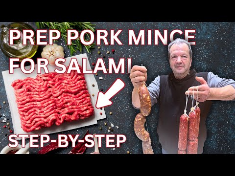 How To Prepare Pork Mince For Homemade Salami | Traditional Italian Recipe 🇮🇹