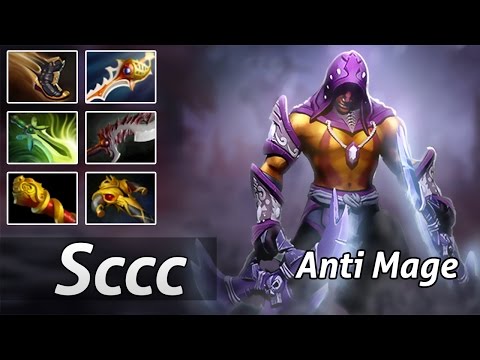 Anti Mage Pro Build Carry 9218 absolute MMR world record by Sccc Dota 2