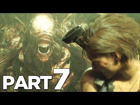 NEMESIS STAGE 2 FORM BOSS in RESIDENT EVIL 3 REMAKE Walkthrough Gameplay Part 7 (RE3 NEMESIS)