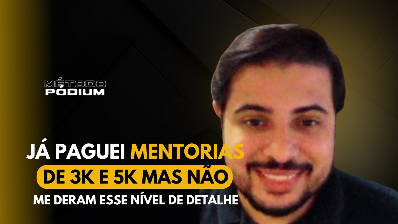 Vinícius - Pagou R$3k, R$5k em mentorias mas só teve resultado na Pódium