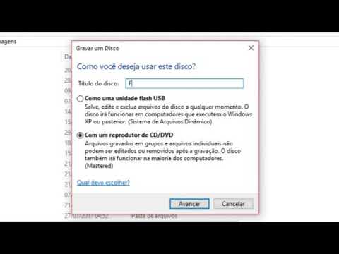 Gravar CD ou DVD usando o recurso nativo do Windows Explorer no Windows 10