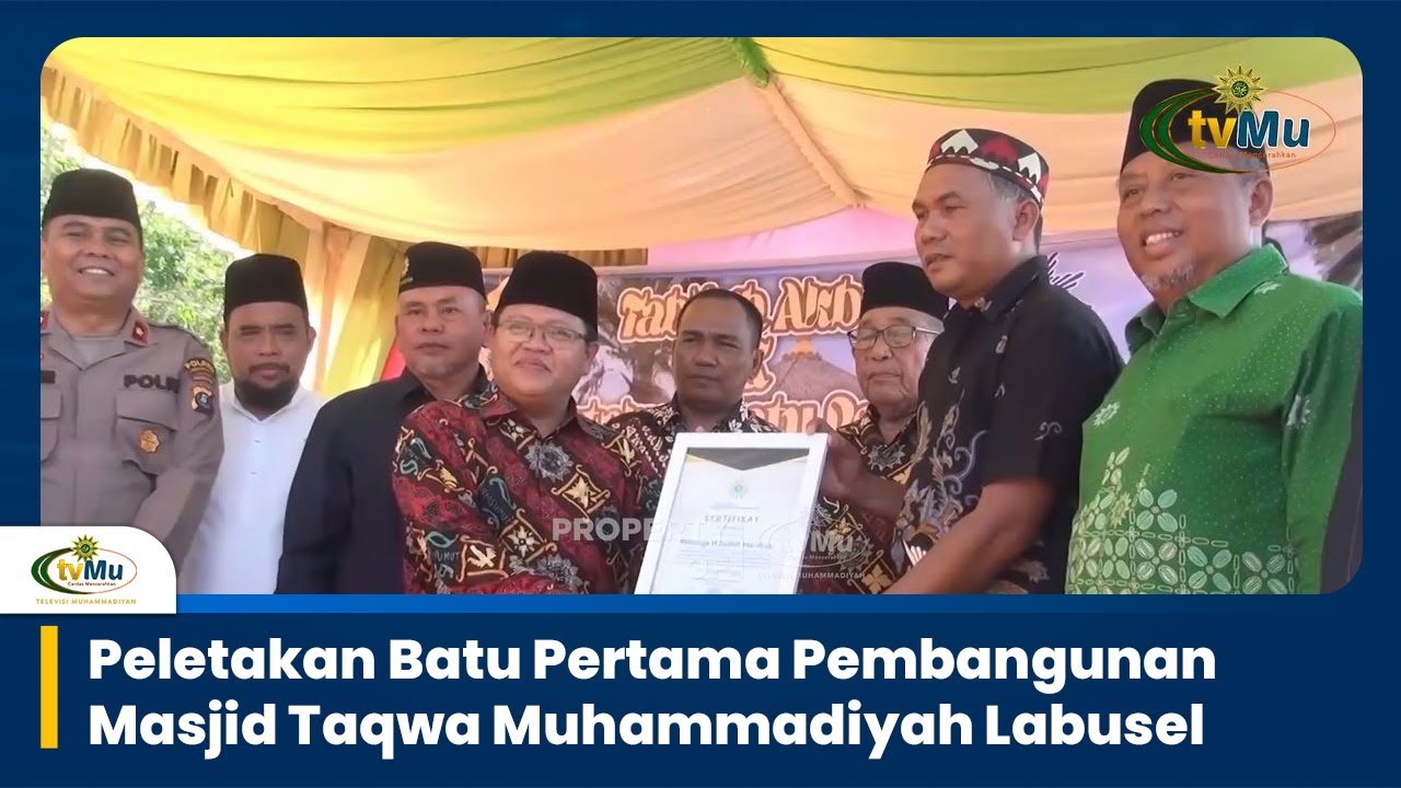 Agus Taufiqurrahman Lakukan Peletakan Batu Pertama Masjid Taqwa Muhammadiyah Labusel