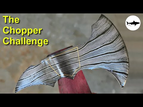 Forging a damascus axe for the chopper challenge