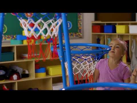 Slide 5 - 4 Ringed Basketball Stand (video)