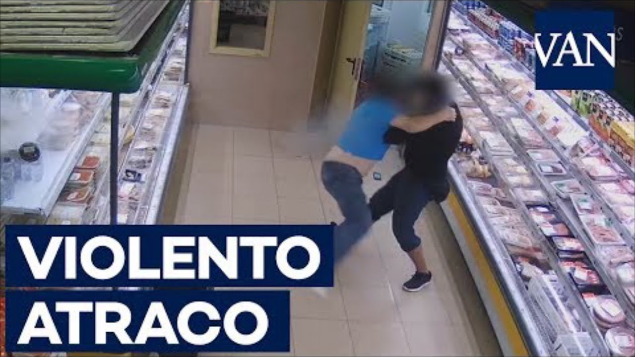 Violento atraco en un supermercado de Barcelona