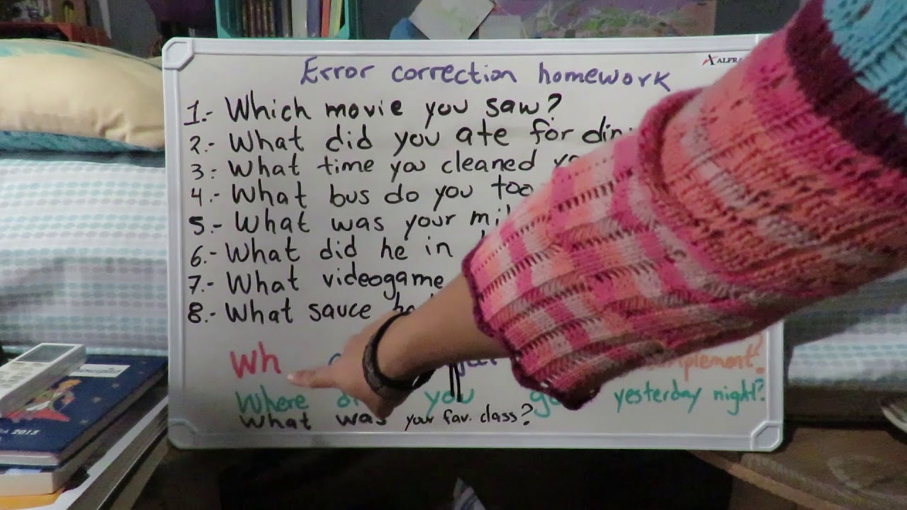 Error correction simple past questions