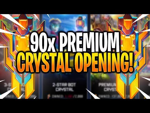 *NEW* 90x PREMIUM BOT CRYSTAL OPENING! - Transformers: Forged To Fight