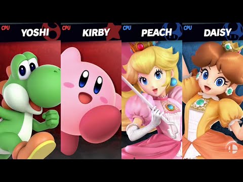 Super Smash Bros. Ultimate - Yoshi & Kirby vs Peach & Daisy