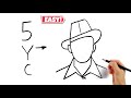 5YC turns into Shahid Bhagat Singh Drawing // Easy Drawing // Freedom Fighter Drawing