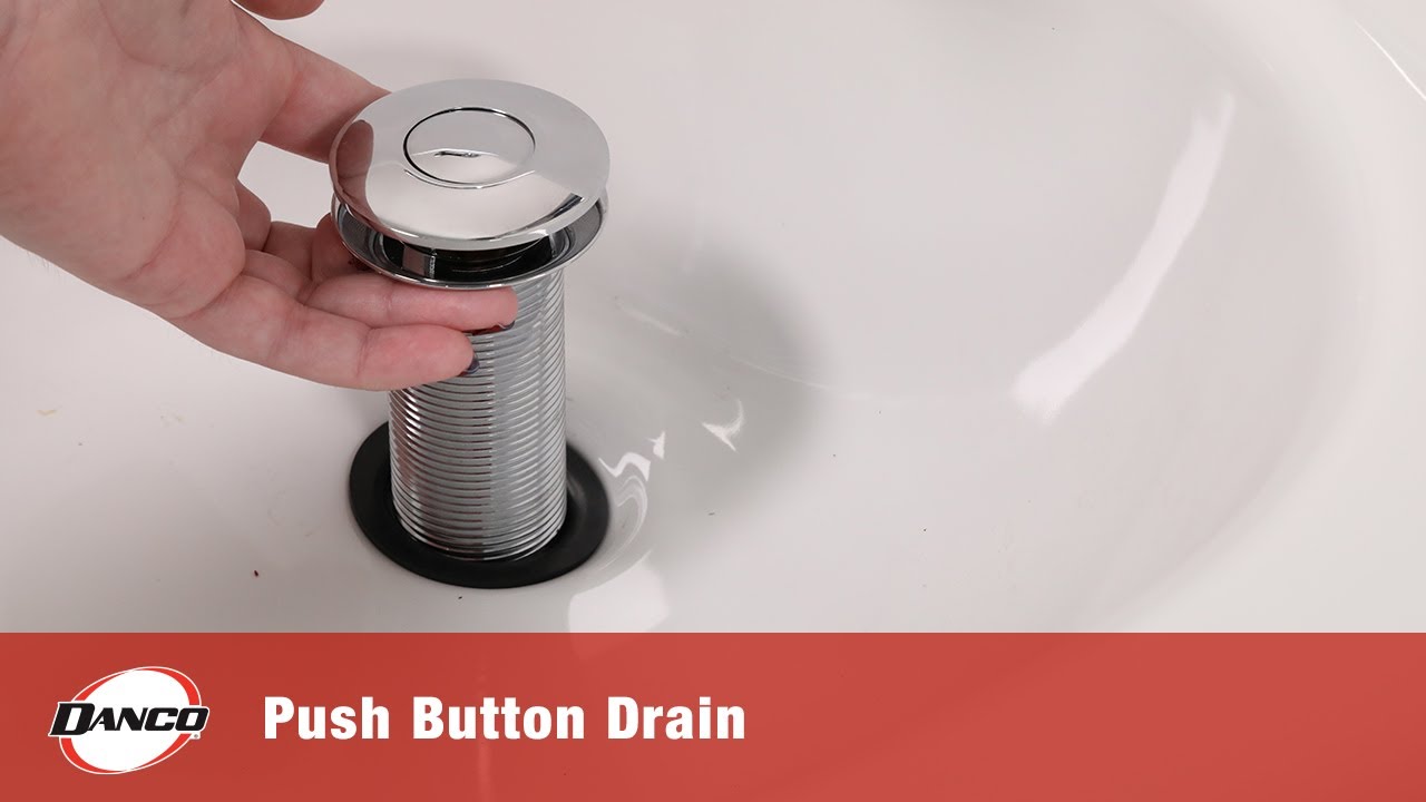 Watch video Decorative Push-Button Sink Drain without Overflow Now Decorative Push-Button Sink Drain without Overflow