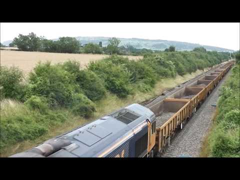 HD RARE GBRF 66717 4 TONES past besford 6w22 kemble-bescot engineers 13/8/13