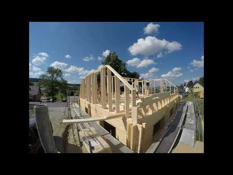 Aufbau Blockhaus im Erzgebirge Tag 4