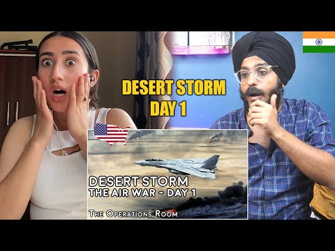 Indian React to Desert Storm - The Air War, Day 1 - Animated