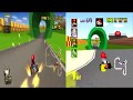 Mario Kart Wii VS Mario Kart 64 Mario Raceway Comparison
