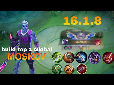 Unstoppable Force: Dominating with Moskov's Maniac Build Top global moskov build in mobile legends 🔥