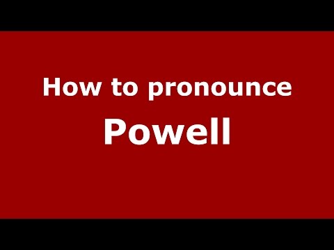 How to pronounce Powell