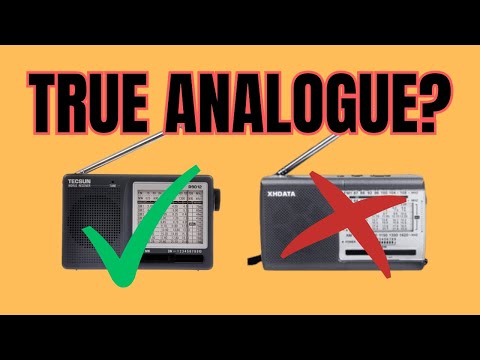 Beginner's tip: This is the difference between true analogue and DSP-based analogue radios