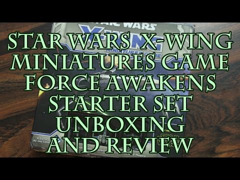 Star Wars X-Wing Miniatures Game Force Awakens Starter Set Unboxing and Review