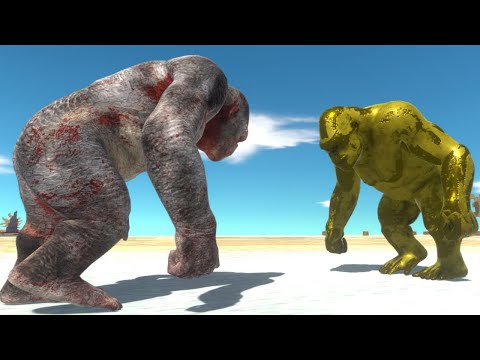 Every Unit against Golden Self (Humans and Gorrilas) - Animal Revolt Battle Simulator
