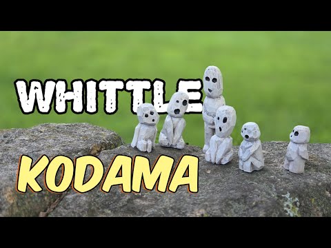 Whittle Kodama (Japanese Tree Spirits) -- Full Tutorial, Knife Only