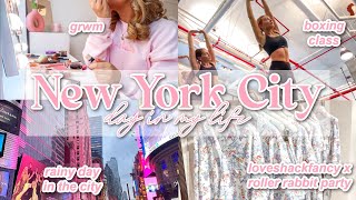 NYC Day In My Life! | NEW MERCH, Boxing Class, LoveShackFancy Party, Winning the Playoffs | LN x NYC
