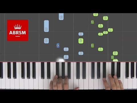 Gigue à l'Angloise / ABRSM Piano Grade 2 2019 & 2020, A:3 / Synthesia 'live keys' tutorial