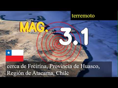 😱🚨  Terremoto cerca de Freirina, Provincia de Huasco, Región de Atacama, Chile Terremoto de magnitud