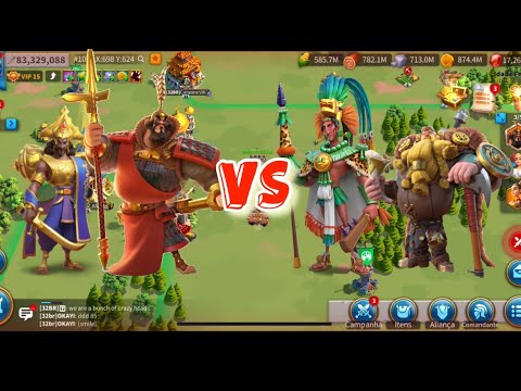 Xiang Yu/Chandragupta vs Pakal/Harald - no equip - Rise of Kingdoms RoK