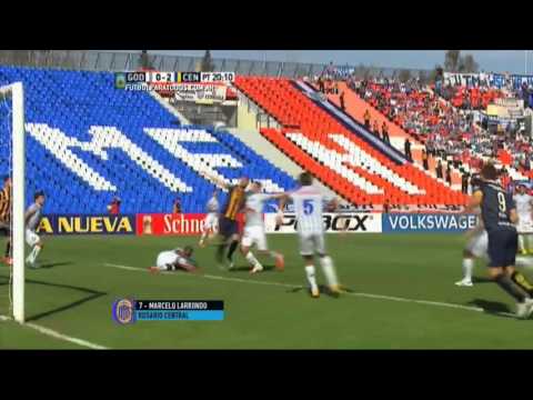 Gol de Larrondo. Godoy Cruz 0 - Rosario Central 2. Fecha 25. Primera División 2015. FPT.