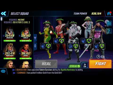 Daily gameplay iso & campaign energy daily objectives rogue unlimited xmen raiding orb opening msf